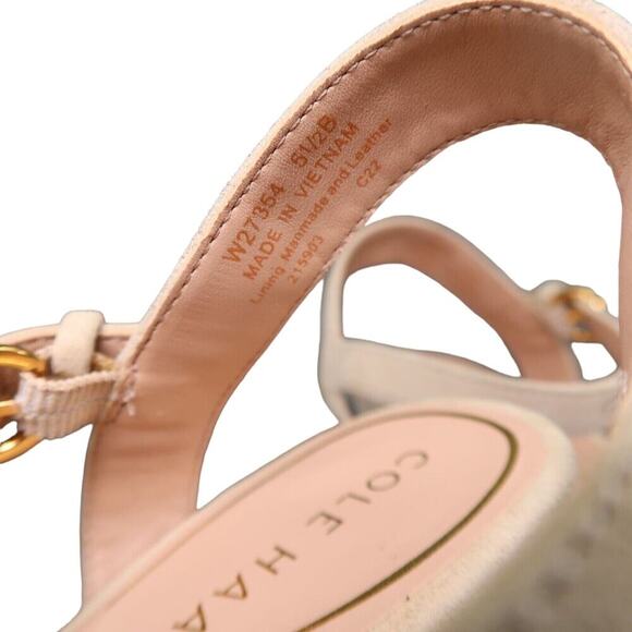 Cole Haan Shoes Womens 5.5 Sandal Pumps Platform Leather Ankle Strap Open Toe - Picture 16 of 16